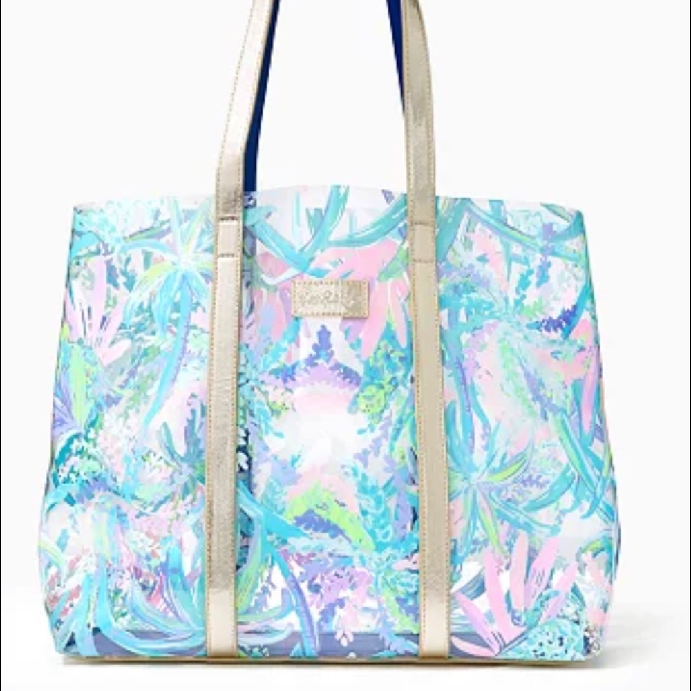 NWT Lilly Pulitzer pool tote Clear Sweet Escape (2)